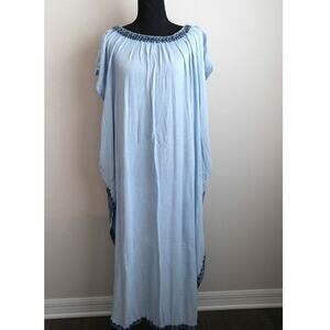 Muche et Muchette Blue Maxi Kaftan Dress Ladies Pre loved One Size Fits Most
